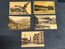 5 alte CH Ansichtskarten: Eglisau, Chur, Weinfelden, Bönglen